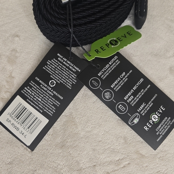 Swole Panda Woven Belt Size Large Black - Picture 8 of 11